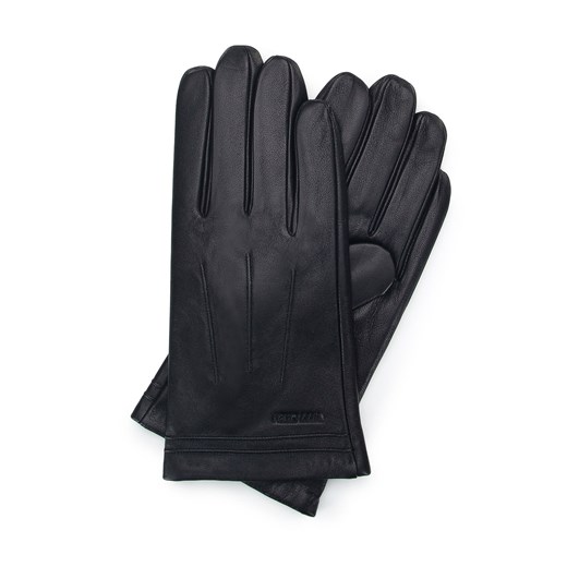 Rękawiczki męskie skórzane ocieplane czarne ze sklepu WITTCHEN w kategorii Rękawiczki męskie - zdjęcie 157294434