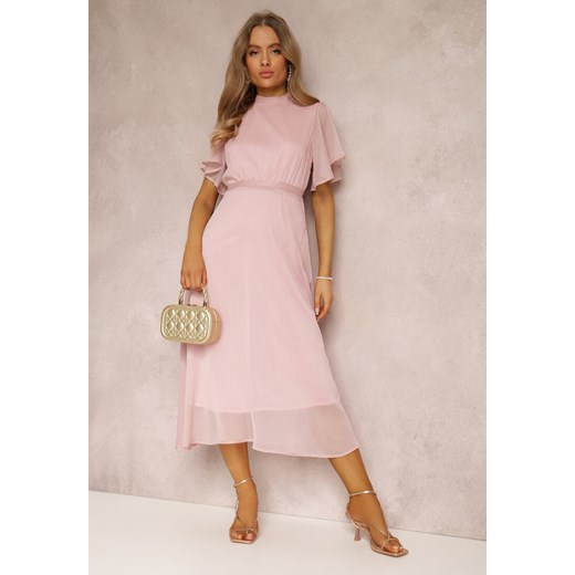 Różowa Sukienka Syrissis ze sklepu Renee odzież w kategorii Sukienki - zdjęcie 157294480