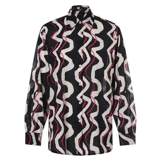 Opus Bluzka damska Kobiety Bawełna czarny wzorzysty ze sklepu vangraaf w kategorii Koszule damskie - zdjęcie 157300493