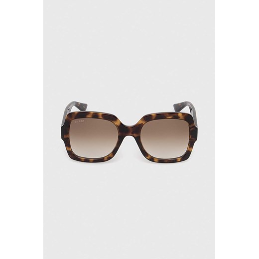 Gucci okulary przeciwsłoneczne damskie kolor brązowy Gucci 54 ANSWEAR.com