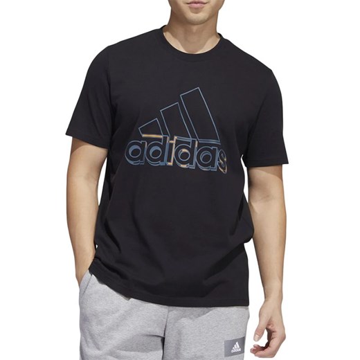 T-shirt męski Adidas w nadruki 