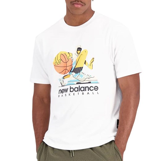 Koszulka New Balance MT31589WT - biała ze sklepu streetstyle24.pl w kategorii T-shirty męskie - zdjęcie 157313582