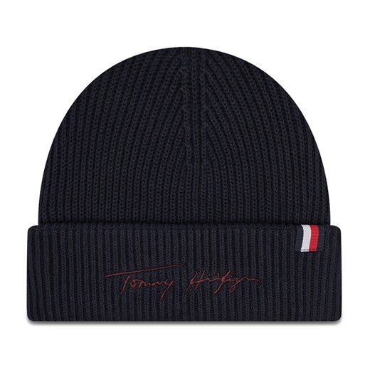 Czapka Tommy Hilfiger Th Signature Beanie AM0AM07869 DW5 Tommy Hilfiger 00 okazyjna cena eobuwie.pl