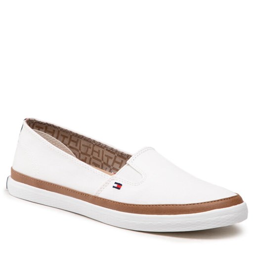 Tenisówki Tommy Hilfiger Iconic Kesha Slip On FW0FW01656 Whisper White 121 Tommy Hilfiger 41 wyprzedaż eobuwie.pl