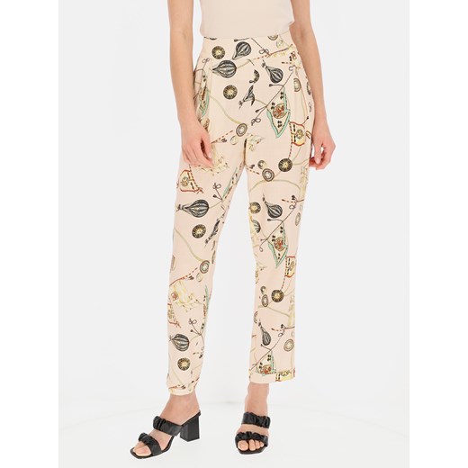 Wzorzyste letnie spodnie z wiskozy L'AF Alara ze sklepu Eye For Fashion w kategorii Spodnie damskie - zdjęcie 157444081