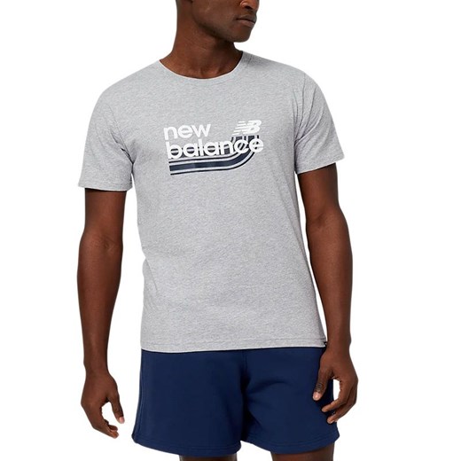 Koszulka New Balance MT31908AG - szara ze sklepu streetstyle24.pl w kategorii T-shirty męskie - zdjęcie 157456772