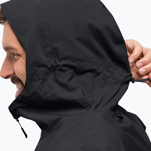 Kurtka przeciwdeszczowa męska Jack Wolfskin Elsberg 2.5L czarna 1115881_6000_003 Jack Wolfskin M promocyjna cena sportano.pl