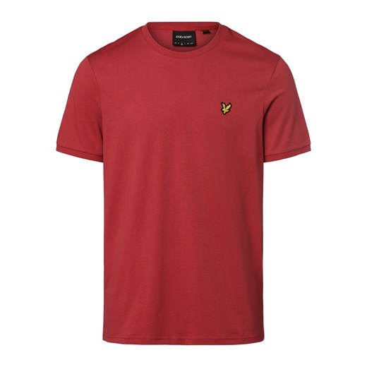 Lyle & Scott T-shirt męski Mężczyźni Bawełna malinowy nadruk ze sklepu vangraaf w kategorii T-shirty męskie - zdjęcie 157476814