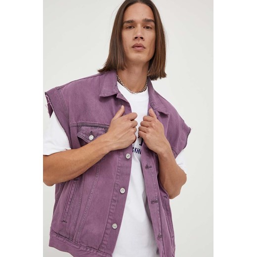 Levi&apos;s bezrękawnik jeansowy męski kolor fioletowy przejściowy L ANSWEAR.com