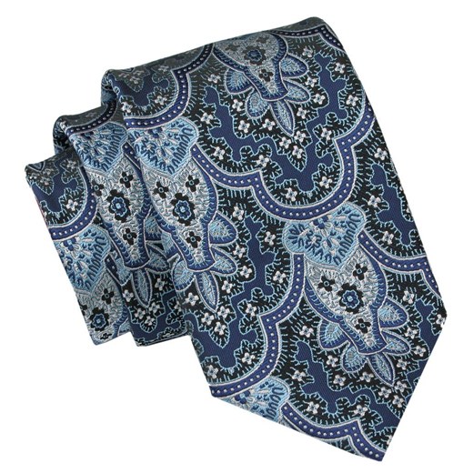 Męski Krawat Angelo di Monti - Odcienie Niebieskiego KRADM2022 ze sklepu JegoSzafa.pl w kategorii Krawaty - zdjęcie 157485992
