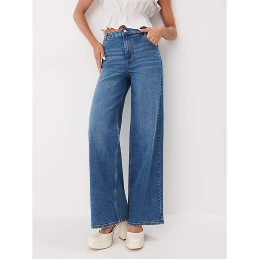 Mohito - Jeansy wide leg - Niebieski Mohito 42 Mohito
