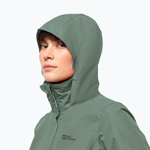 Kurtka przeciwdeszczowa damska Jack Wolfskin Stormy Point 2L zielona 1111202 Jack Wolfskin XL okazja sportano.pl