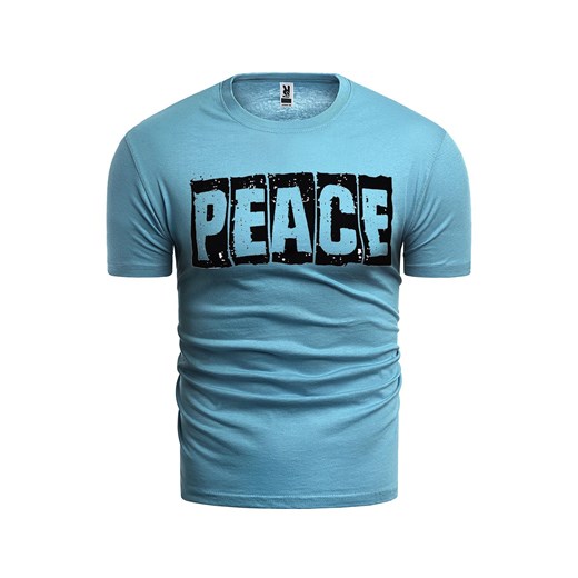 koszulka 121a - niebieska ze sklepu Risardi w kategorii T-shirty męskie - zdjęcie 157493192