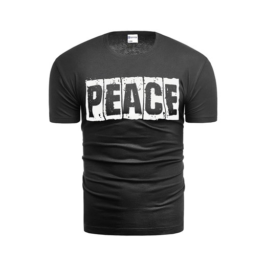 Męska koszulka 121a - czarna ze sklepu Risardi w kategorii T-shirty męskie - zdjęcie 157493194