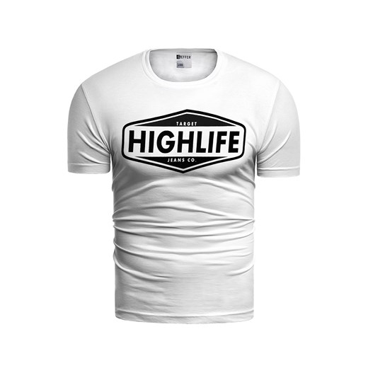 koszulka t-shirt 743a biała ze sklepu Risardi w kategorii T-shirty męskie - zdjęcie 157493212
