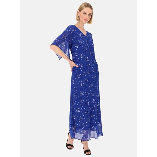 Długa niebieska sukienka Potis & Verso Mariella ze sklepu Eye For Fashion w kategorii Sukienki - zdjęcie 157493240