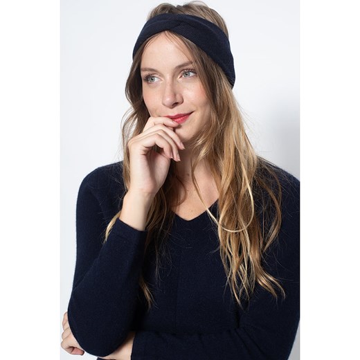 Perfect Cashmere Kaszmirowa opaska "Javoi" w kolorze granatowym Perfect Cashmere onesize Limango Polska