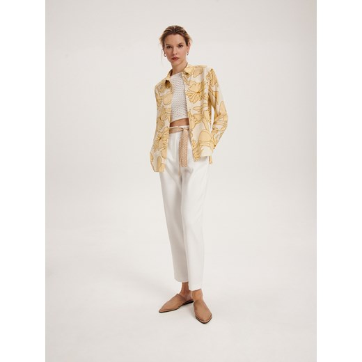 Reserved - Koszula z Lenzing™ Ecovero™ - Kremowy Reserved M Reserved