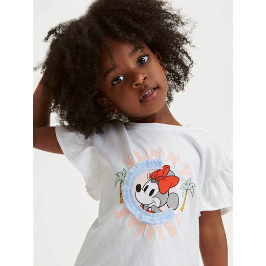 Reserved - T-shirt Minnie Mouse - Biały Reserved 86 (12-18 m.) Reserved