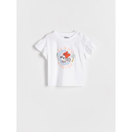 Reserved - T-shirt Minnie Mouse - Biały Reserved 5-2 lata) Reserved