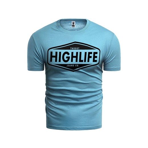 koszulka 743a - niebieska ze sklepu Risardi w kategorii T-shirty męskie - zdjęcie 157524070