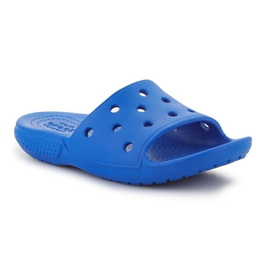 Klapki Crocs Classic Slide K Jr 206396-4KZ niebieskie ze sklepu ButyModne.pl w kategorii Klapki dziecięce - zdjęcie 157531052