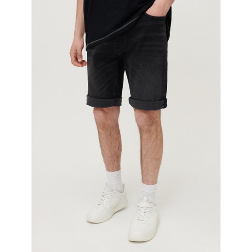 Szorty jeansowe slim fit czarne - Czarny House 34 House