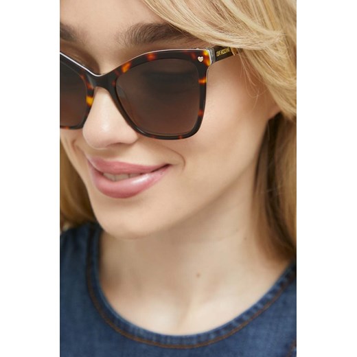 Love Moschino okulary przeciwsłoneczne damskie kolor brązowy ze sklepu ANSWEAR.com w kategorii Okulary przeciwsłoneczne damskie - zdjęcie 157545411