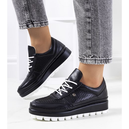 Czarne ażurowe sneakersy Assels ze sklepu gemre w kategorii Buty sportowe damskie - zdjęcie 157572932