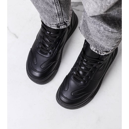 Czarne ocieplane sneakersy Korti ze sklepu gemre w kategorii Workery damskie - zdjęcie 157573741