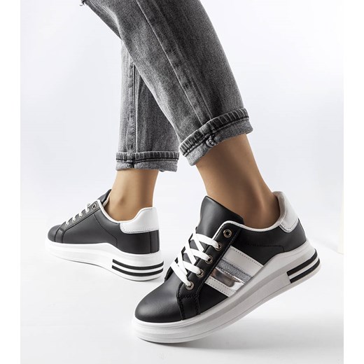 Czarne sneakersy na platformie Sacaton ze sklepu gemre w kategorii Trampki damskie - zdjęcie 157574133