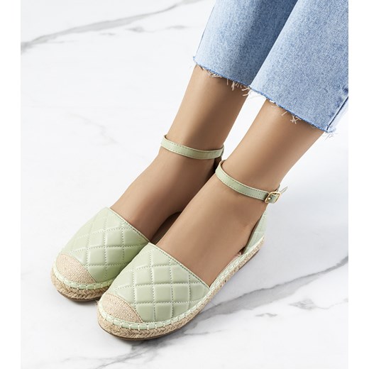 Zielone espadryle Faiza ze sklepu gemre w kategorii Espadryle damskie - zdjęcie 157575684