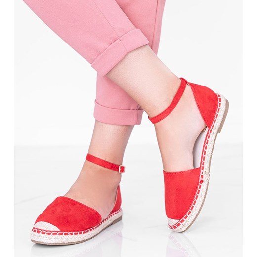 Czerwone sandały espadryle Chloe Star ze sklepu gemre w kategorii Espadryle damskie - zdjęcie 157576084