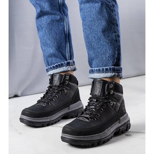 Czarne trapery Big Star KK274222 BLACK ze sklepu gemre w kategorii Śniegowce damskie - zdjęcie 157580891