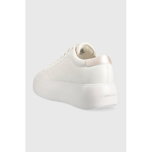 Calvin Klein sneakersy skórzane BUBBLE CUPSOLE LACE kolor biały HW0HW01778 Calvin Klein 40 ANSWEAR.com