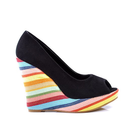 BELLE WOMEN - OPEN TOE KOTURNY merg-pl na koturnie