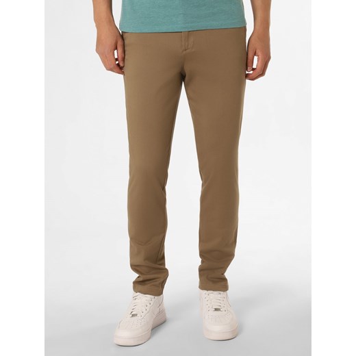 Jack & Jones Spodnie Mężczyźni Bawełna brązowy jednolity ze sklepu vangraaf w kategorii Spodnie męskie - zdjęcie 157595932