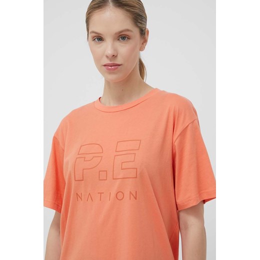 P.E Nation t-shirt bawełniany kolor pomarańczowy ze sklepu ANSWEAR.com w kategorii Bluzki damskie - zdjęcie 157597034