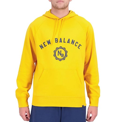 Bluza New Balance MT31901VGL - żółta ze sklepu streetstyle24.pl w kategorii Bluzy męskie - zdjęcie 157603040