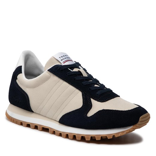 Sneakersy Tommy Hilfiger Elevated Eva Runner Mix FM0FM04028 Classic Beige ACI Tommy Hilfiger dostępne inne rozmiary eobuwie.pl okazja