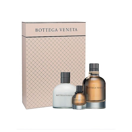 Bottega Veneta Bottega Veneta W Zestaw perfum Edp 75ml + 100ml Balsam + 7,5ml Edp e-glamour bezowy balsamy