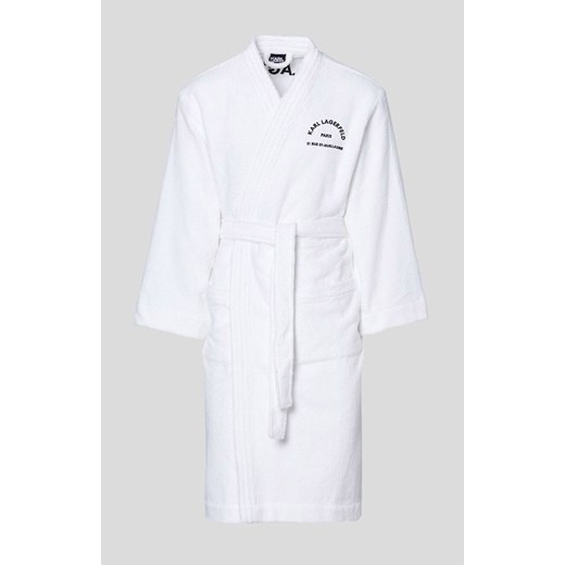 Karl Lagerfeld szlafrok unisex Logo 215W2180, Kolor biały, Rozmiar XS, Karl Karl Lagerfeld L Primodo wyprzedaż
