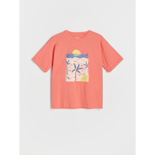 Reserved - T-shirt oversize - Pomarańczowy Reserved 158 (12 lat) Reserved