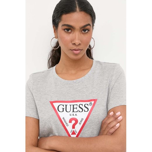 Guess t-shirt bawełniany kolor szary Guess S ANSWEAR.com
