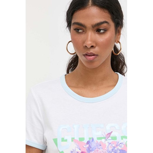 Guess t-shirt bawełniany kolor biały Guess S ANSWEAR.com