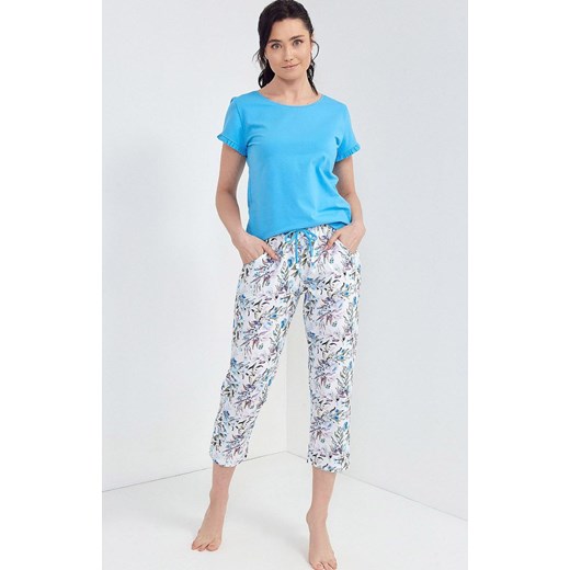 Bawełniana piżama damska 169, Kolor lazurowy, Rozmiar S, Cana Cana XL Intymna