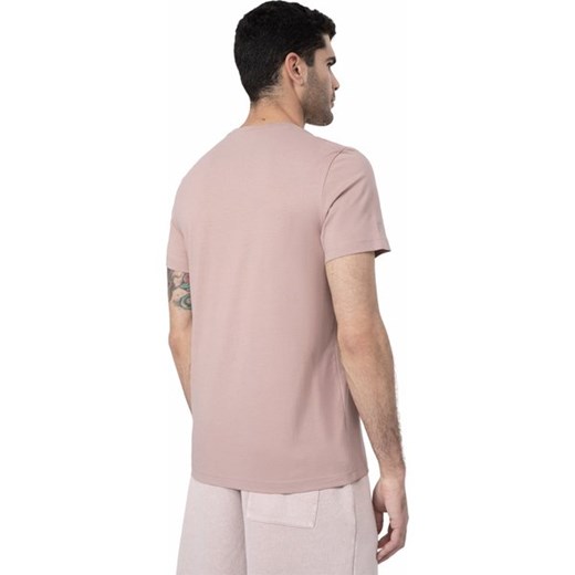 T-shirt męski 4F różowy z krótkim rękawem 