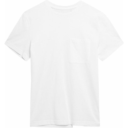 T-shirt męski 4F biały z krótkim rękawem w sportowym stylu 