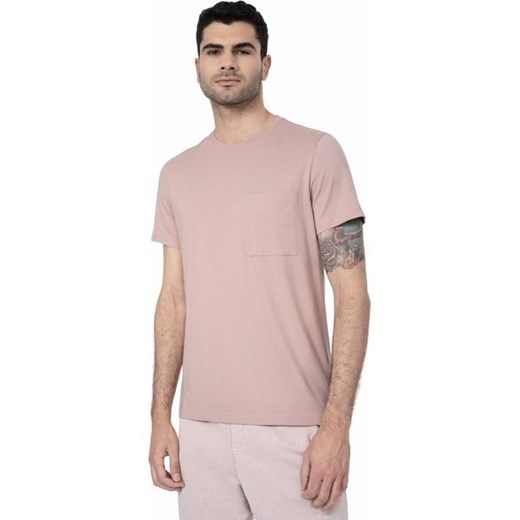 T-shirt męski różowy 4F z krótkim rękawem 