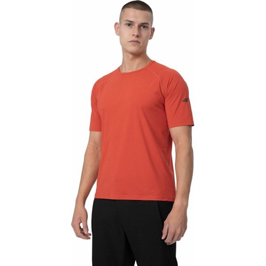 T-shirt męski czerwony 4F z krótkim rękawem 